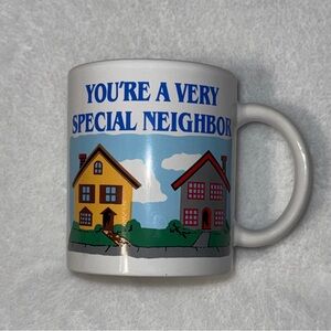 VINTAGE 1986 MSR Imports, Inc 10 fl oz mug 'You're A Very Special Neighbor'